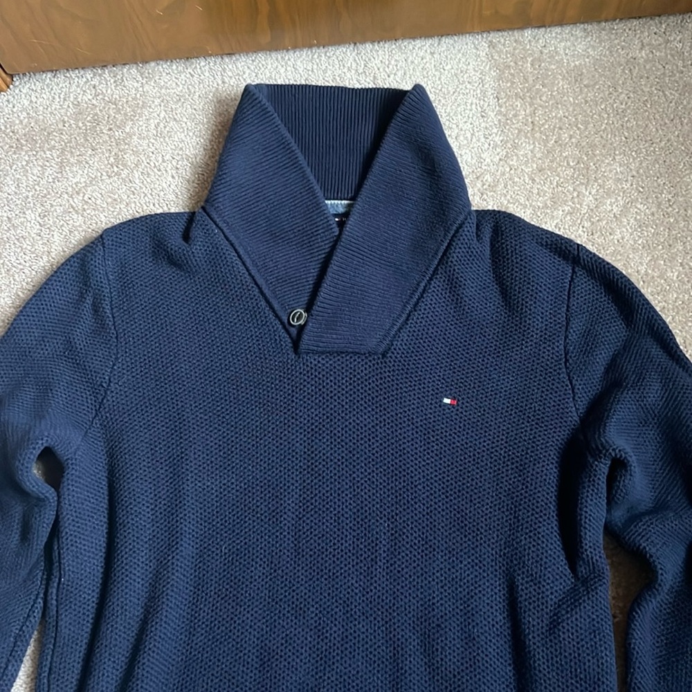 Tommy Hilfiger Mens Navy Knit Sweater Size Large